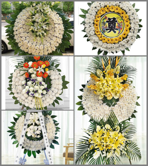 山东青岛平度市东阁街道正涧村花圈速递